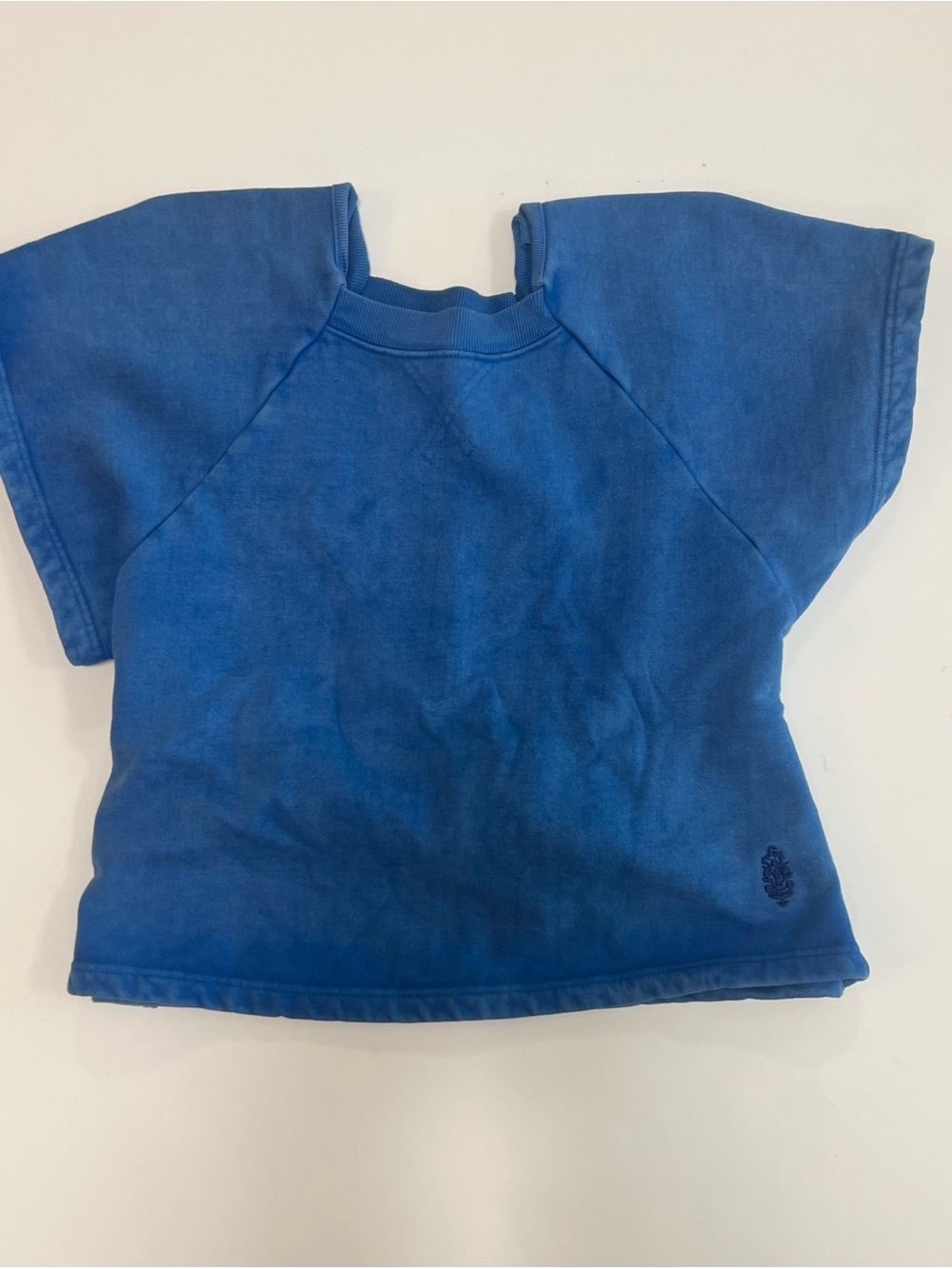 Cotton blend crewneck sweatshirt, Free People, blue